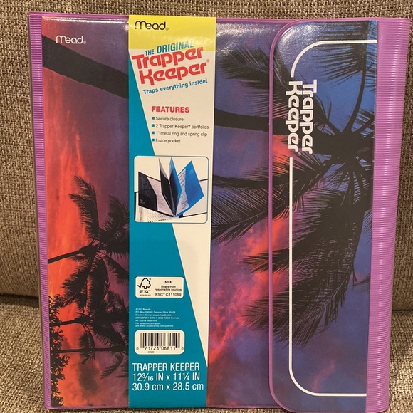Mead Office Mead The Original Trapper Keeper Palm Tree Design